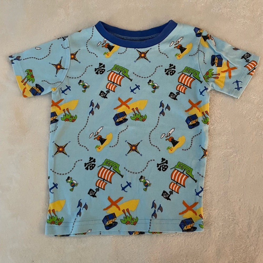 New Jammies Short Sleeve Pirate Pajama Top Boys Size 6
